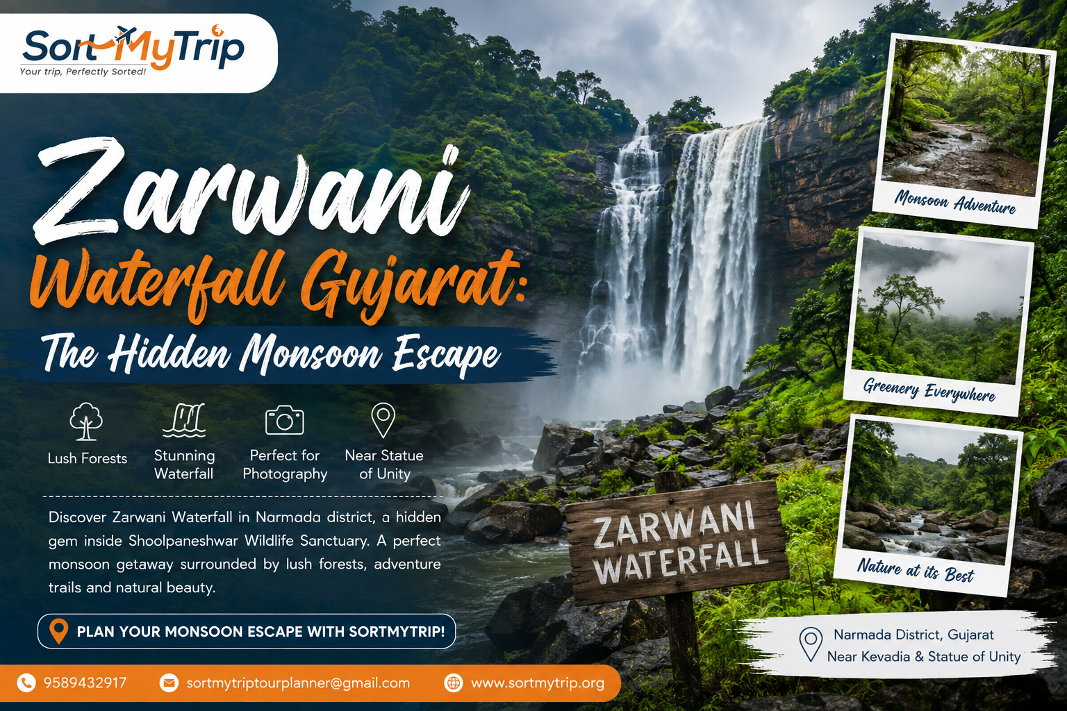 Zarwani Waterfall Gujarat: The Hidden Monsoon Escape